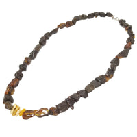 Raw Baltic Amber Necklace - Dark Cognac 28