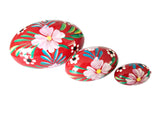 3 in 1 Polish Handpainted Wooden Nesting Eggs, 3.5" - Red