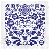 Polish Kurpie Birds Folk Art Luncheon Napkins, Set of 20
