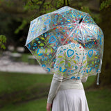 Polish Kashubian Folk Art Transparent Umbrella
