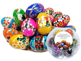 Set of 7 Polish Slavic Easter Handpainted Wooden Eggs, (2.5" L) Pisanki in Protective Box