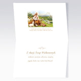 Religious Polish Easter Greeting Cards with Glitter, Set of 6