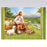 Religious Polish Easter Greeting Cards with Glitter, Set of 6