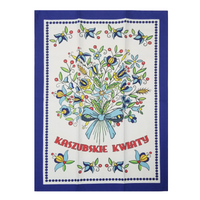 Polish Folk Art Kashubian Flowers Bukey Kitchen Towel