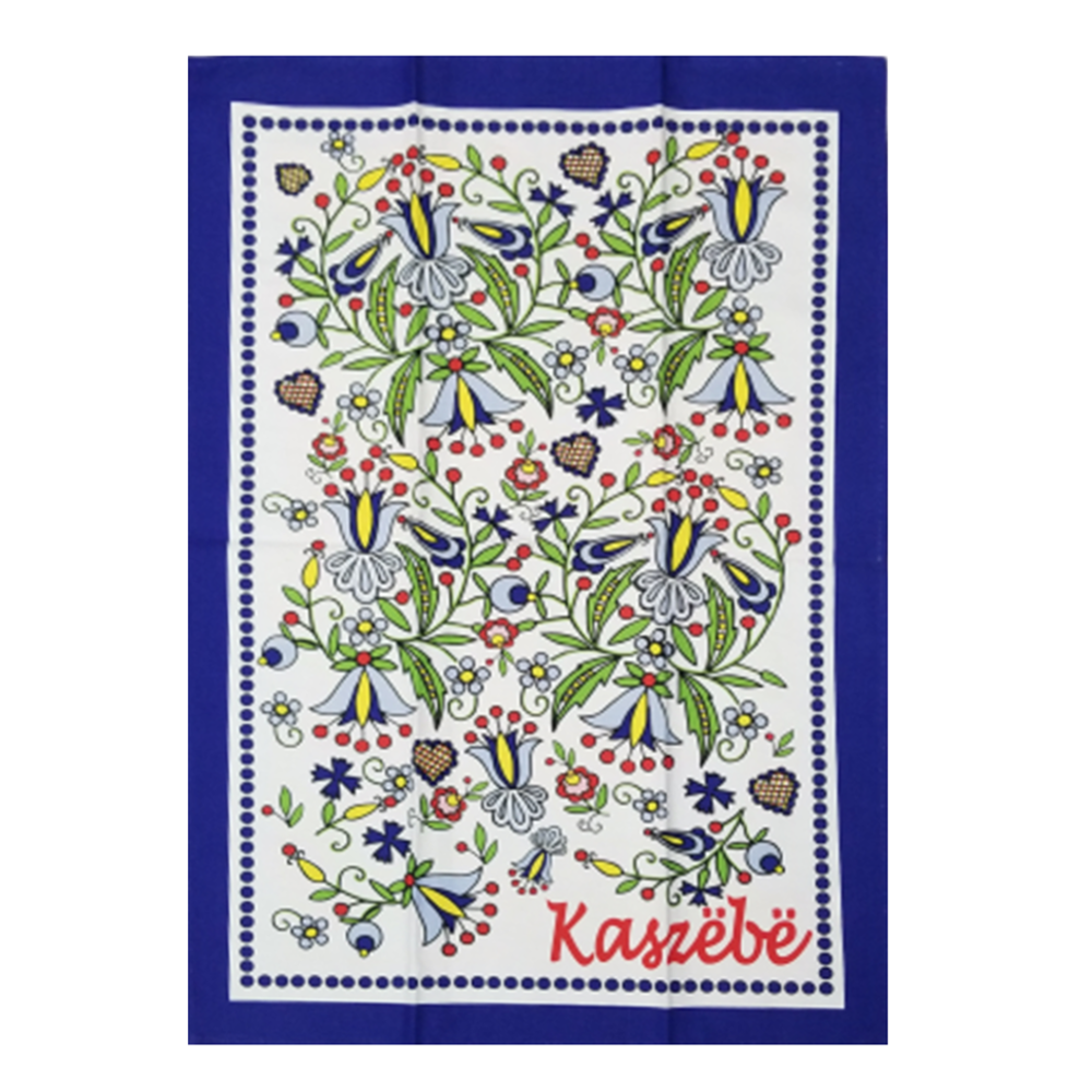 Polish Folk Art Kashebe Flowers Kitchen Towel