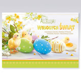 Traditional Polish Easter Greeting Cards with Glitter, Set of 6