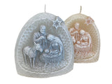 Christmas Nativity Creche Candle with Diode Multicolored LED Changing Lights