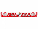 Thick Double-sided Knitted Polska Poland Soccer Scarf, Polska Crowned Eagle