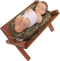 Baby Jesus in Wooden Manger & Natural Hay - Taste of Poland
 - 1