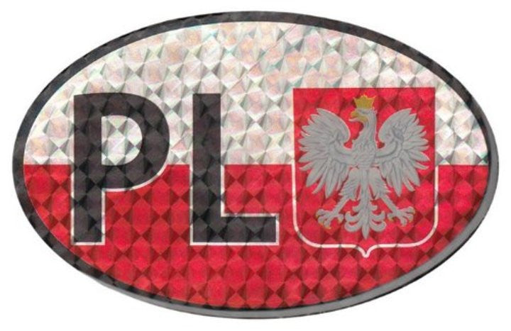 Reflective Sticker - White Eagle & PL - Taste of Poland
