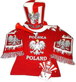Poland Soccer Fan Accessory Set: Scarf, Hat, Trumpet, Mini Uniform & T-Shirt - Medium / Red - Taste of Poland
 - 1