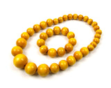 FolkFashion Wooden Bead Necklace and Bracelet Set - Yellow - Taste of Poland
 - 1