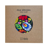 Multifunctional Modern Polish Folk Art Head Scarf - Lowicz Black