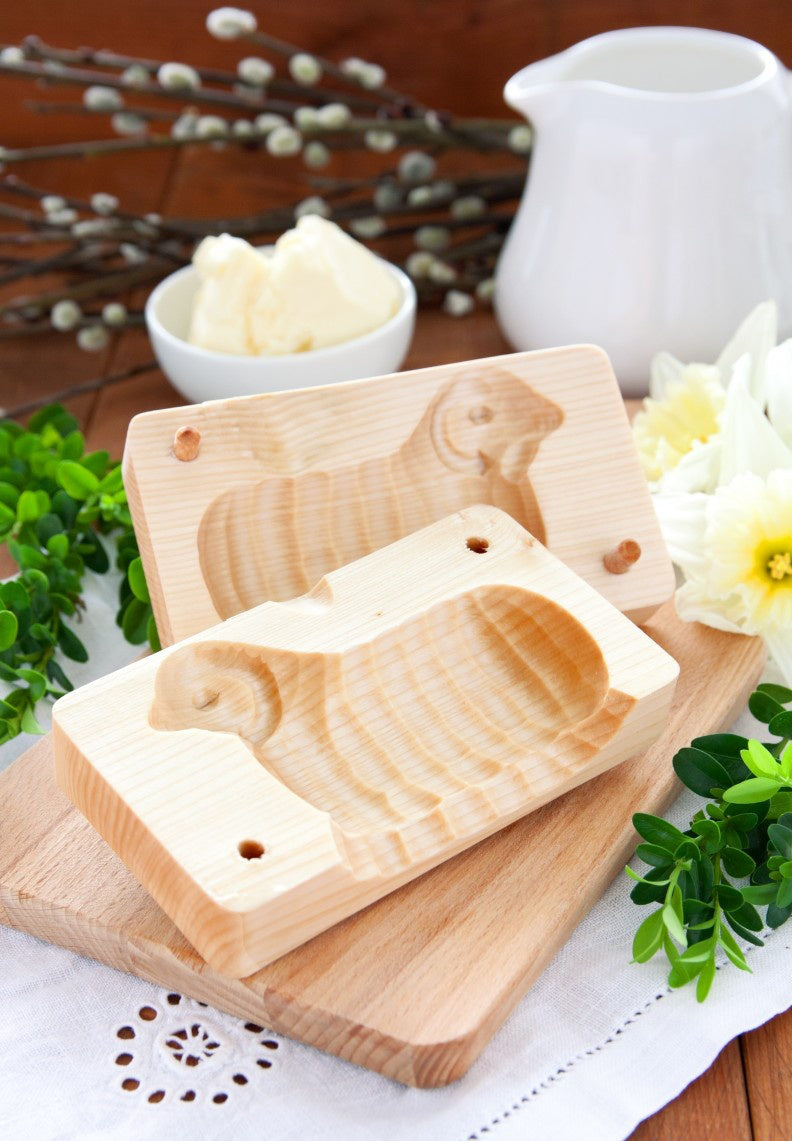 Traditional Easter Wooden Butter Ram Mold, Medium
