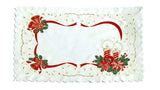 Polish Two-Toned Christmas Table Rectangular Doily 13"x19"