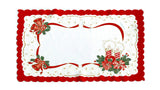 Polish Two-Toned Christmas Table Rectangular Doily 13"x19"