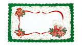 Polish Two-Toned Christmas Table Rectangular Doily 13"x19"