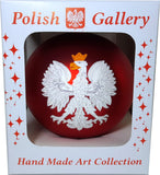 6" Polish Eagle Christmas Hand-Blown Ornament - Taste of Poland
 - 3