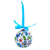 Kashubian Polish Folk Art Paper Mache Christmas Ornaments, Set of 7