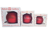 Polish Eagle & Polska Christmas Hand-Blown Ball Ornament