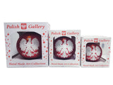 Polish Eagle & Polska Christmas Hand-Blown Ball Ornament