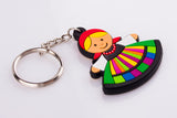 Polish Folk Lowicz Female Flexible Keychain, Lowiczanka