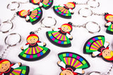 Polish Folk Lowicz Female Flexible Keychain, Lowiczanka