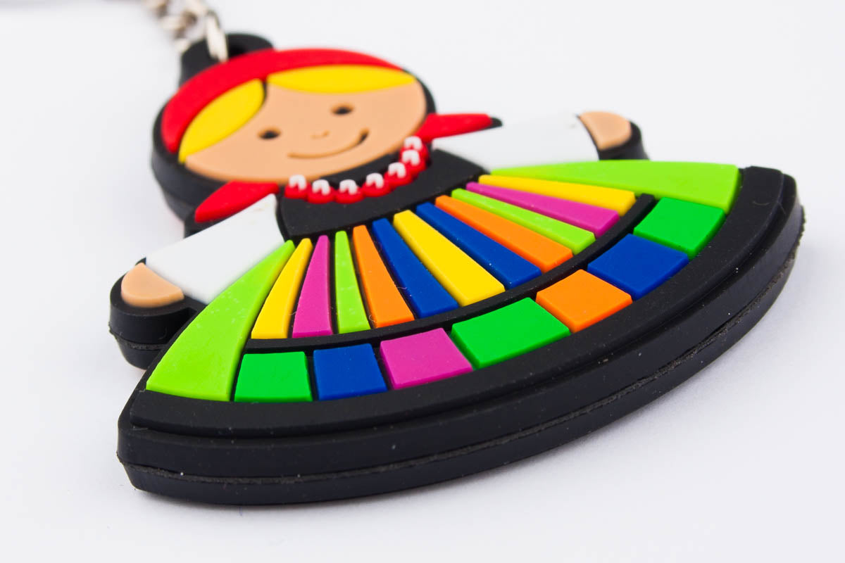 Polish Folk Lowicz Female Flexible Keychain (Lowiczanka)