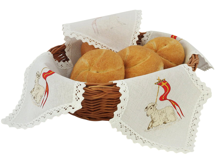 Polish Traditional Lamb Bread Basket Liner Bun Warmer Doily