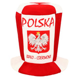 Polska Eagle Bialo-Czerwoni Sport Soccer Fan Cylinder Top Hat White & Red