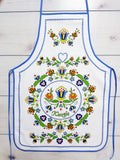 Polish Kashubian Folk Art Kitchen Apron
