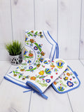 Polish Kashubian Folk Art Kitchen Apron