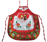 Polish Folk Art Lowicz Flowers Krakow Dancers Kids Kitchen Apron
