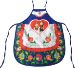Polish Folk Art Lowicz Flowers Krakow Dancers Kids Kitchen Apron