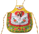 Polish Folk Art Lowicz Flowers Krakow Dancers Kids Kitchen Apron