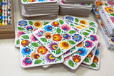 Polish Folk Cork Coasters, Set of 6 (White Lowicz Folk) - Taste of Poland
 - 5