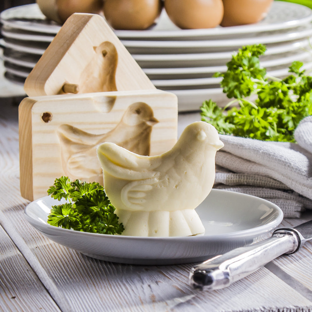 Traditional Wooden Chick Butter Mold