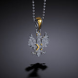 RP II Polish Eagle Silver Pendant with Gold Plated Enrichment