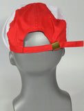 Men's Universal White and Red Newsboy Flat Cap Kaptain's Hat with Embroidered Polish Eagle