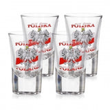 Polish Eagle Poland Shot Glasses, Set of 4 (Flag)