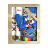 Polish Folk Art Krakow Dancers Gift Set with 2 Kitchen Towels and 1 Oven Mitt in Box
