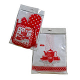 Polish Pottery Oven Mitt, Pot Holder & Kitchen Towel Set