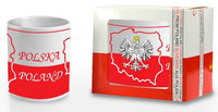 Polish Ceramic Eagle on Map of Poland Mug