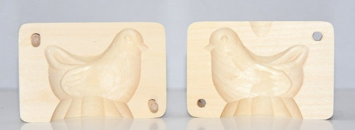 Traditional Wooden Chick Butter Mold