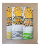 Set of 3 Polish Easter Chicks Kitchen Towels in Box
