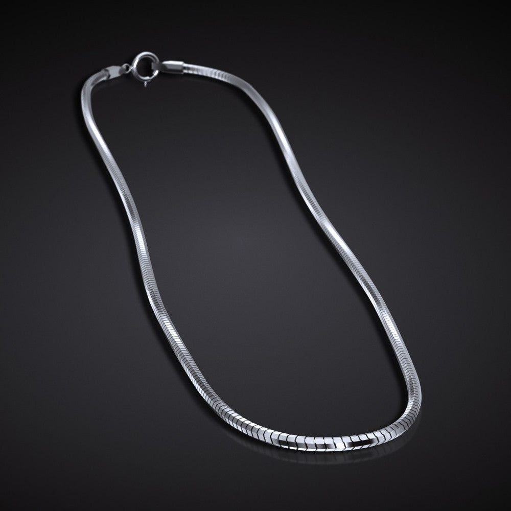 Polish 925 Silver Octagon Link Chain, 27.5" long