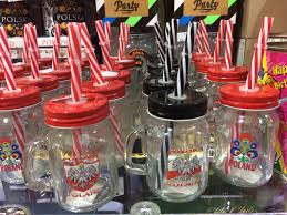 Polska Poland Eagle on Flag Mini Glass Jar with Lid and Straw