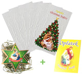 Set of 6 Traditional Christmas Wafers & Hay & Mini Oplatek