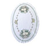 Polish Traditional Easter Lamb Oval Doily 13"x19"