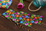 Polish Folk Cork Coasters, Set of 6 (Black Lowicz Folk)